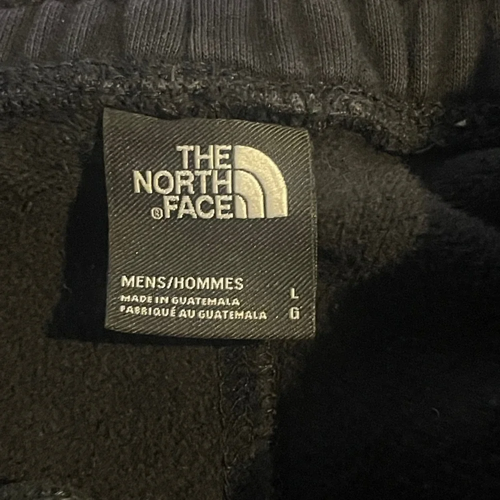The North Face Sweatpants Men Large Black Fleece Joggers Logo Zip Pockets Casual